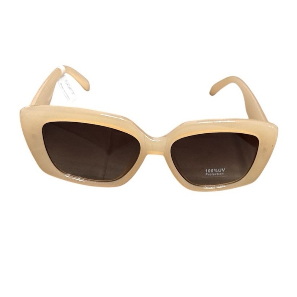 LOFT Cream‎ Petite Sunglasses • New w/ Pouch • 100% UV Protection